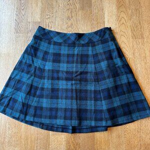 The Limited Plaid Mini Skirt Blue Green School Girl Size XS